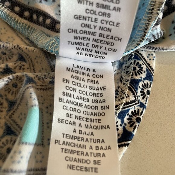 London Times Blue, Green Boho Print Maxi Dress, Sleeveless, 10 - Picture 8 of 9